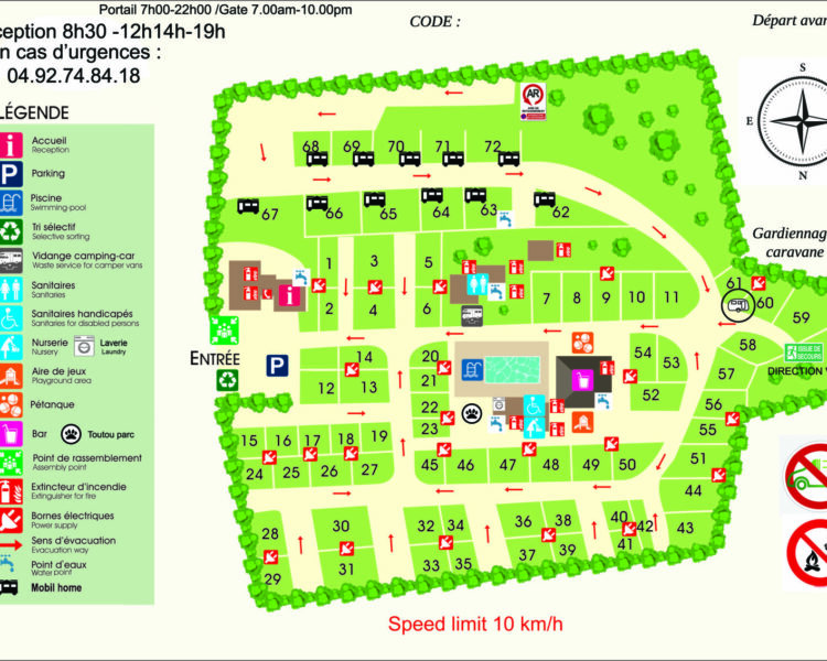 Plan Camping Les Lavandes Valensole
